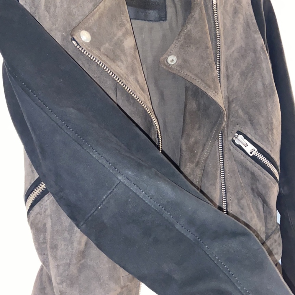 All Saints Suede Biker Jacket S - Picture 12 of 13